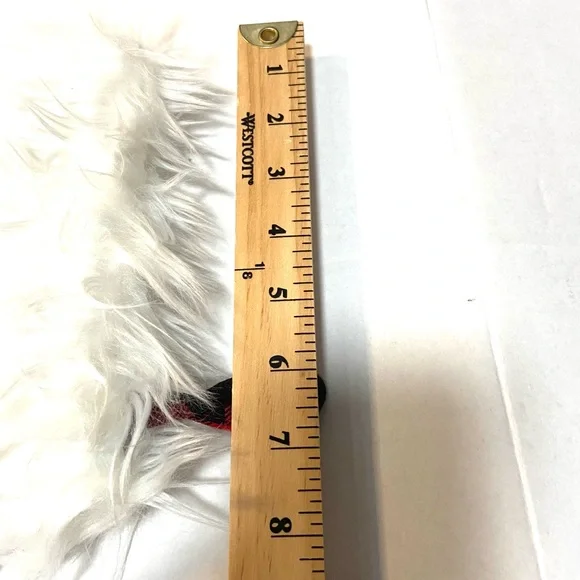 Red and Black Buffalo Plaid Christmas Santa Stockings. Faux Fur Trim 18"L x 7.5W - Picture 6 of 11